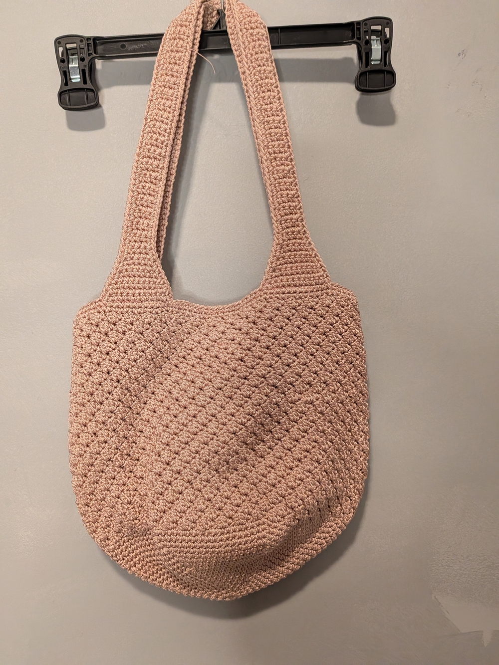 The Sak Blush Crochet Tote Shoulder Bag